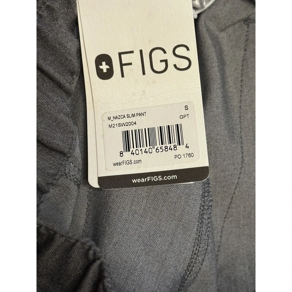 NWT FIGS Nazca Slim Pant GRAPHITE Small